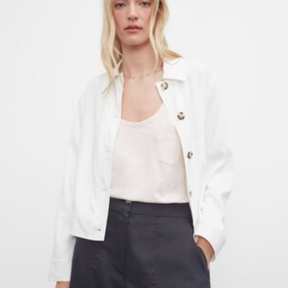 Club Monaco Classic White Linen Blend Jacket Large - Picture 3 of 9